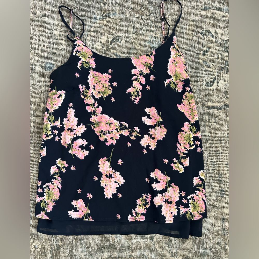 Vero Moda Navy Floral Tank